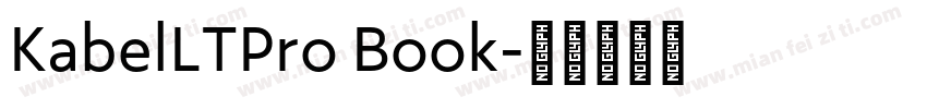 KabelLTPro Book字体转换